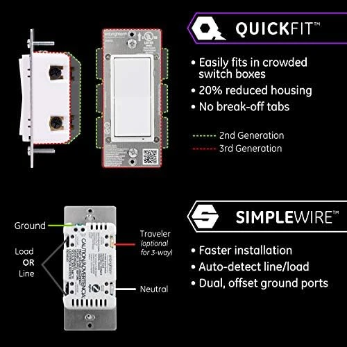 Zigbee Smart Light Switch with QuickFit & SimpleWire — Smart Switch, Enbrighten