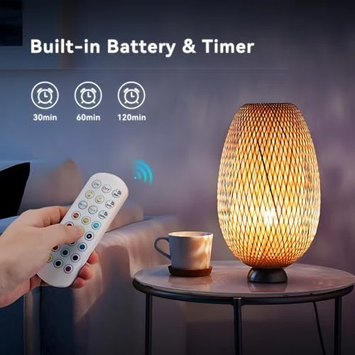 2 Pack Rechargeable LED Light Bulbs with Remote — Smart Light Bulb, JIOODICH