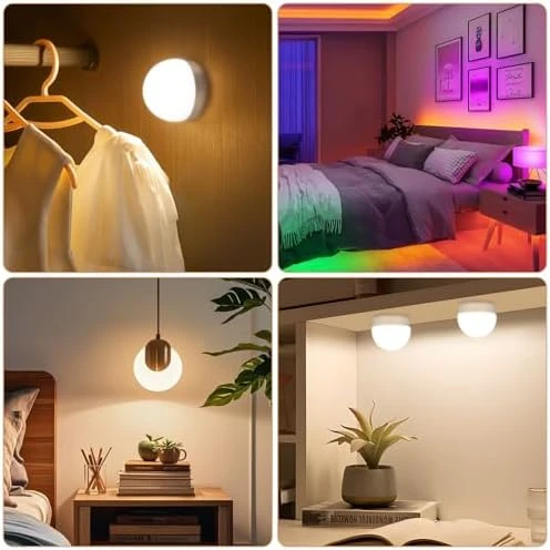 2 Pack Rechargeable LED Light Bulbs with Remote — Smart Light Bulb, JIOODICH
