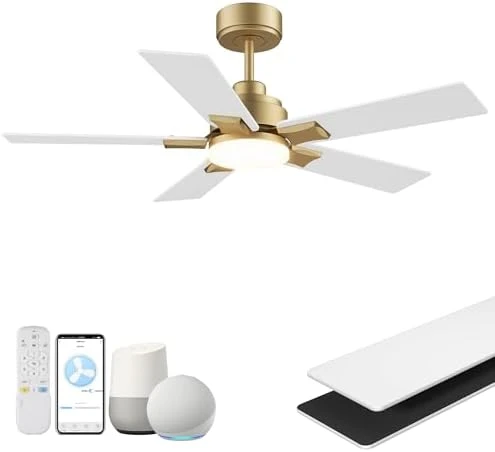 42-Inch Smart Ceiling Fan with Lights Remote, APP & Voice Control — Smart Fan, Hoenofly
