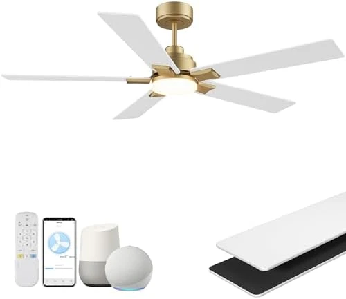 42-Inch Smart Ceiling Fan with Lights Remote, APP & Voice Control — Smart Fan, Hoenofly