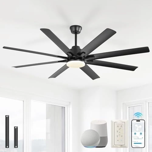 52 Inch Ceiling Fan with Lights, Smart Indoor/Outdoor — Smart Fan, Sofucor