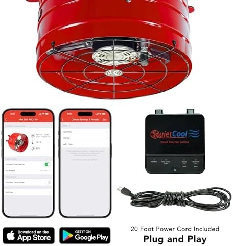 Smart Attic Fan for Gable Vents — Smart Fan, Quietcool