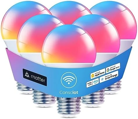 Smart Light Bulbs, WiFi Bluetooth Color Changing LED Light Bulb — Smart Light Bulb, Consciot
