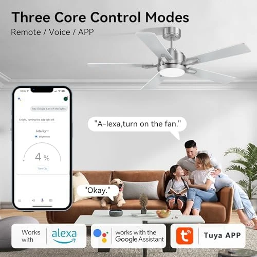 Smart Outdoor Ceiling Fan with Lights and Remote — Smart Fan, cumilo