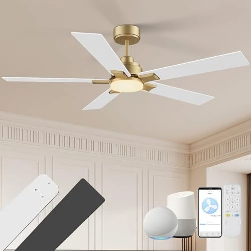 Smart Outdoor Ceiling Fan with Lights and Remote — Smart Fan, cumilo
