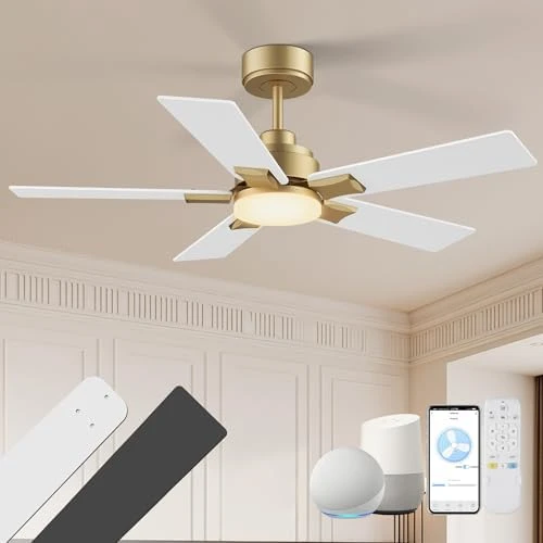 Smart Outdoor Ceiling Fan with Lights and Remote — Smart Fan, cumilo
