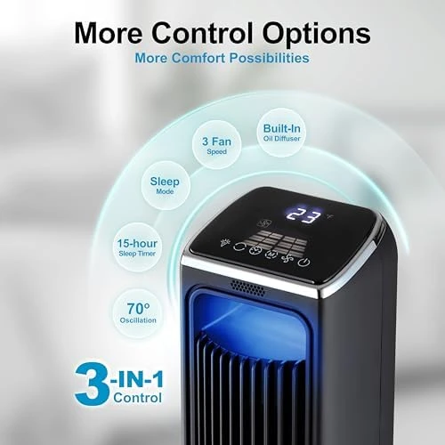SmartVoice 29" Tower Fan — Smart Fan, Emerson