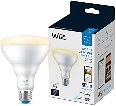 65W BR30 Soft White LED Smart Bulb - Pack of 6 — Smart Light Bulb, WiZ Connected