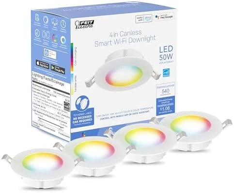 Smart Recessed Light — Smart Light Bulb, Feit Electric
