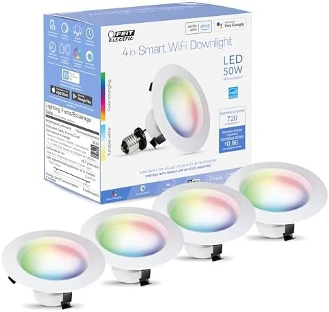 Smart Recessed Light — Smart Light Bulb, Feit Electric