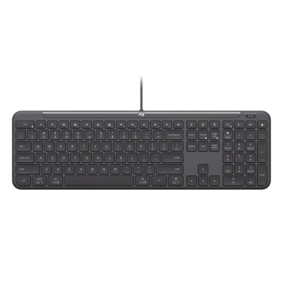 Silent Wired Office AI Keyboard — Bluetooth Keyboard, Logitech