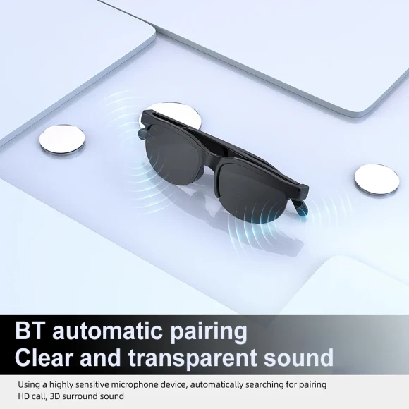 AI Intelligent Translation Glasses Bluetooth 5.4 Built-in Mic Sunglasses Wireless Headset — Translator Device