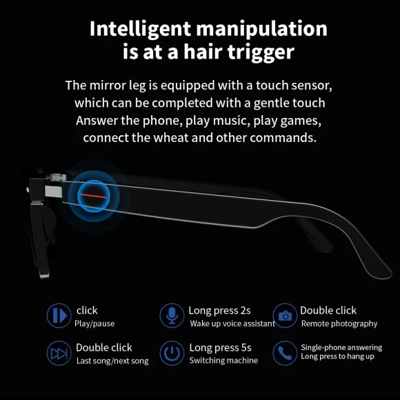 Smart Glasses with Blue Light Filtering and Audio — Smart Glasses, Senbono