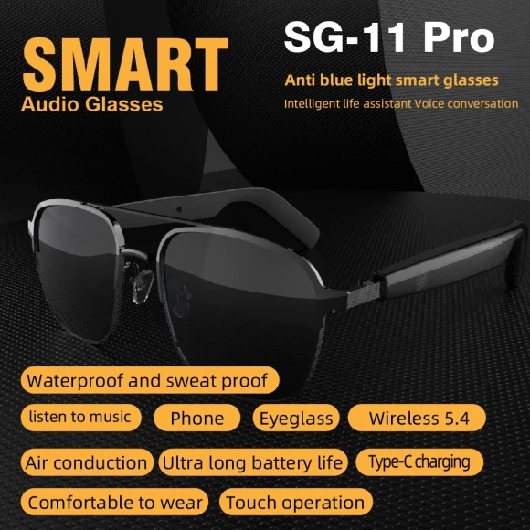 TWS Smart Sunglasses with Wireless Audio — Wireless Earbuds
