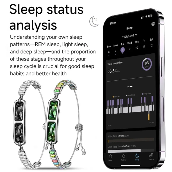 Smart Bracelet with Bluetooth and Health Monitoring — Fitness Tracker