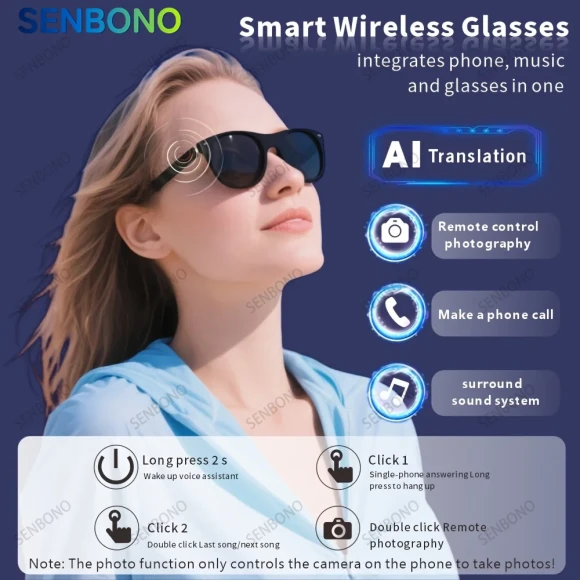 AI Translation Smart Glasses — Smart Glasses, Senbono