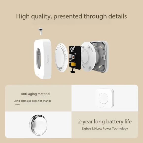 Wireless Mini Switch Sensor — Smart Home Hub, Aqara