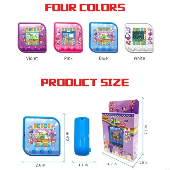 Virtual Pet Retro Cyber Funny 2 Games Machine — Robot Pet