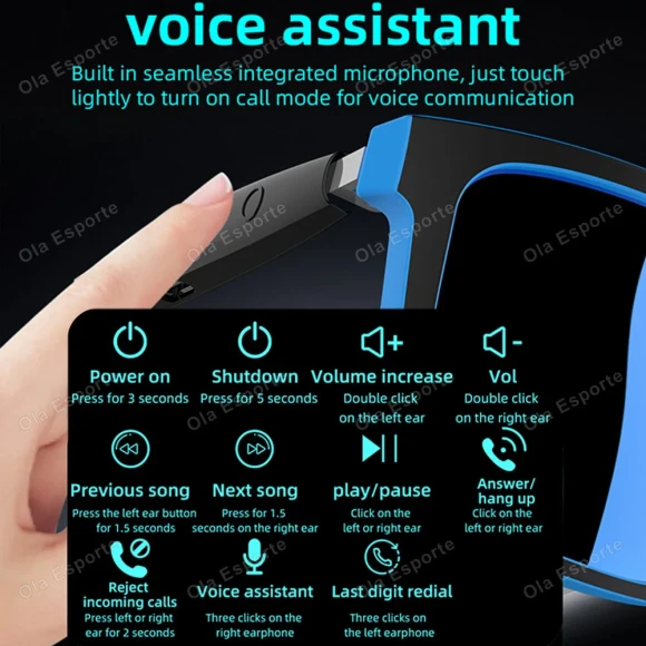 Bluetooth Smart Sunglasses with Voice Control and Music Headphones — Smart Glasses, Ola