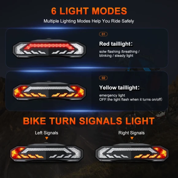 Smart Bike Rear Light with Turn Signal — Smart Bike Light, Rockbye