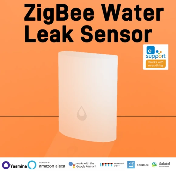 Smart Zigbee Water Sensor for Flood Water Leakage Detector — Water Shut Off Valve, eWeLink