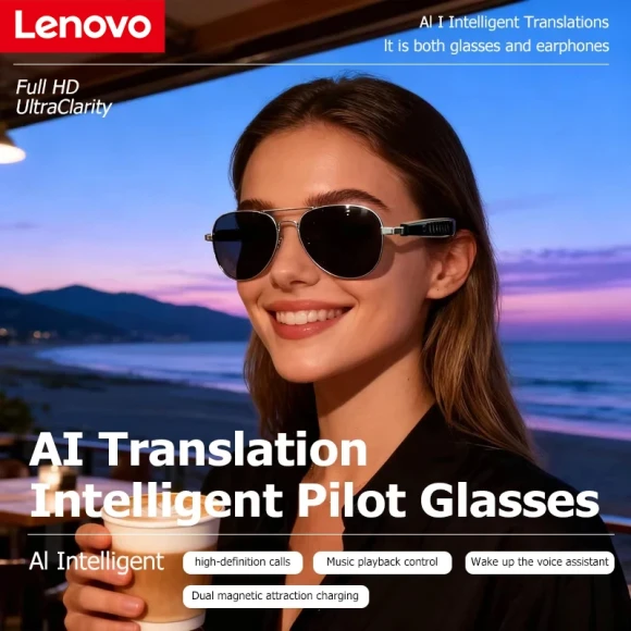 AI Translation Bluetooth Smart Sunglasses — Smart Glasses, Lenovo