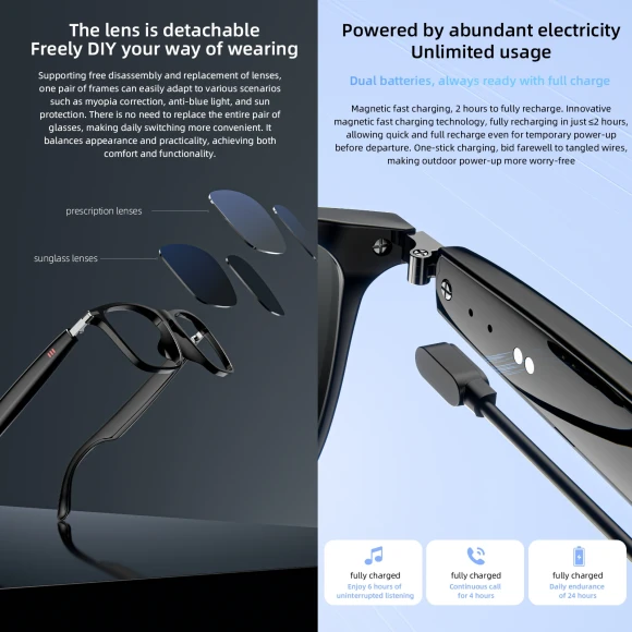 Smart Glasses with AI Translation and Photochromic Lenses — Smart Glasses, LOKMAT