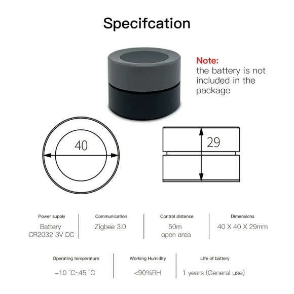 Wireless ZigBee Smart Knob Switch — Smart Button Pusher, MOES