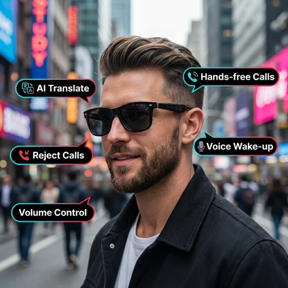 AI Translation Smart Audio Glasses — Translator Device, Senbono
