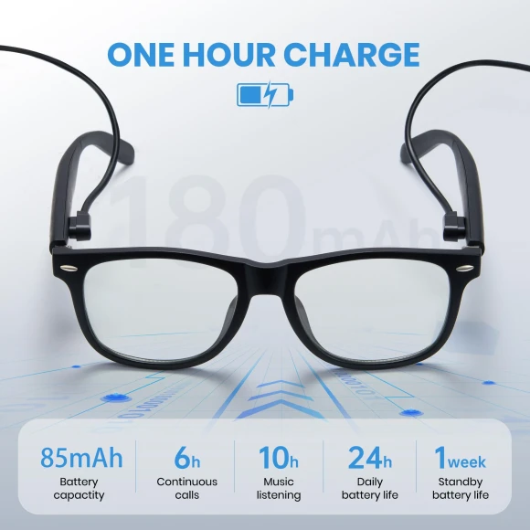 AI Translation Smart Glasses with Hands-free Calling, Music Player and Camera Control — Smart Glasses, Senbono