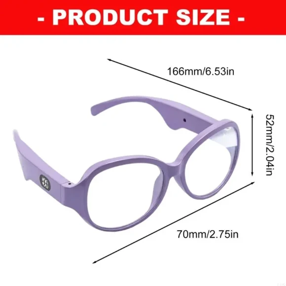 Intelligent Bluetooth-Compatible Glasses With LED Display And AI Voice Assistant — Smart Glasses