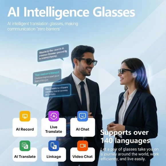 AI Translator Audio Smart Glasses — Smart Glasses, Senbono