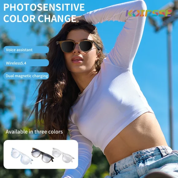 Color-Changing Dual Speaker Smart Glasses — Smart Glasses, KOIPSSE