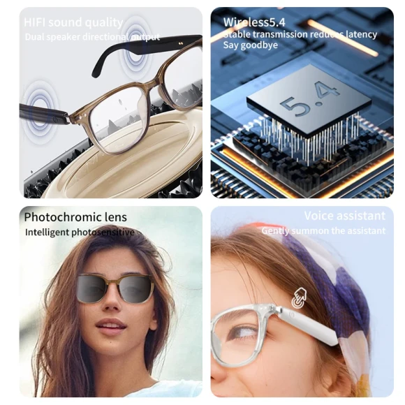 Color-Changing Dual Speaker Smart Glasses — Smart Glasses, KOIPSSE
