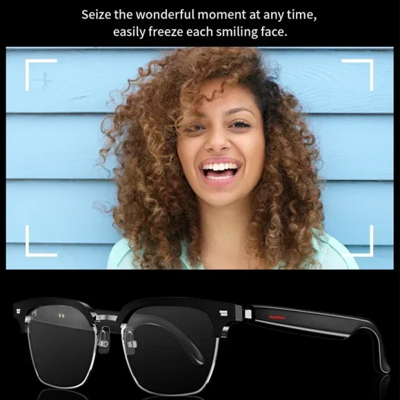 Smart Glasses with Blue Light Filtering Polarized Lenses and Built-in Audio — Smart Glasses, Erilles