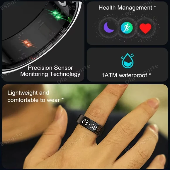 Smart Ring with Display Screen and Health Monitoring — Smart Watch