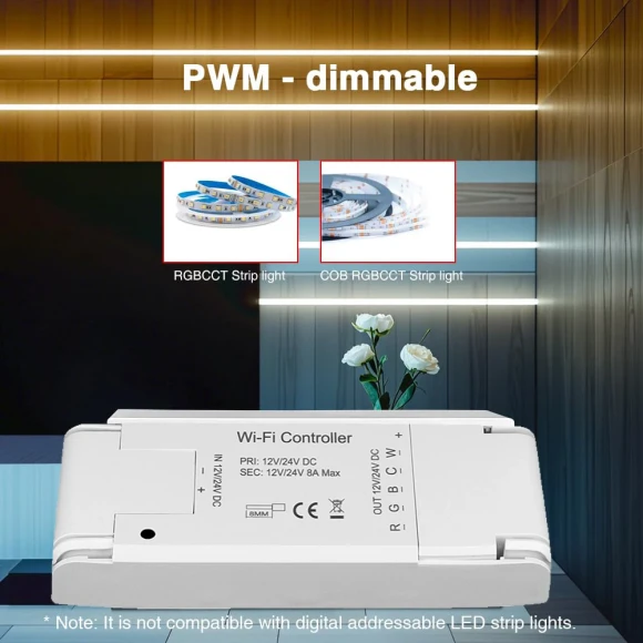 WiFi RGB+CCT LED Controller — LED Strip Lights