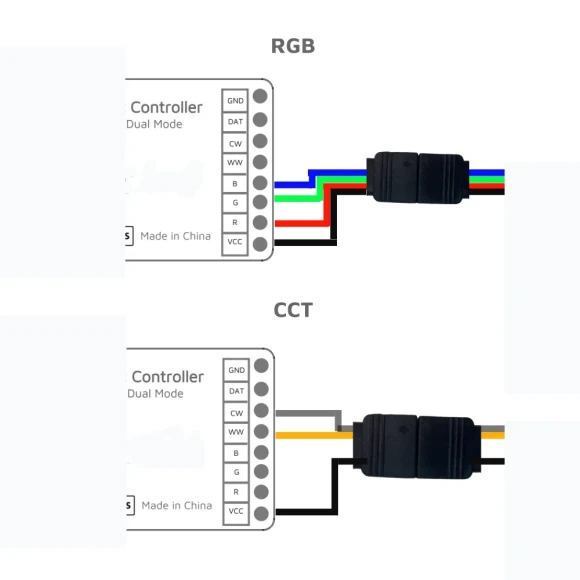 WLED PWM RGBCCT Addressable Dual Mode Strip Controller — LED Strip Lights, IoTorero