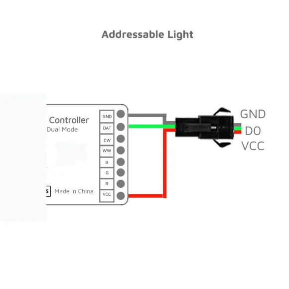 WLED PWM RGBCCT Addressable Dual Mode Strip Controller — LED Strip Lights, IoTorero