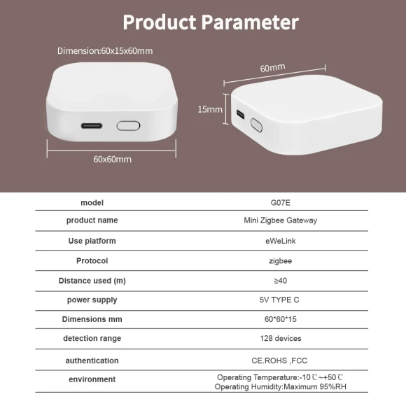 Zigbee Gateway Hub Mini Smart Bridge — Smart Home Hub, Lincukoo