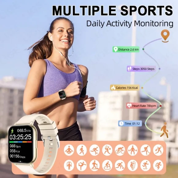 Fitness Smart Watch with Heart Rate & Sleep Monitoring — Fitness Tracker, LIGE