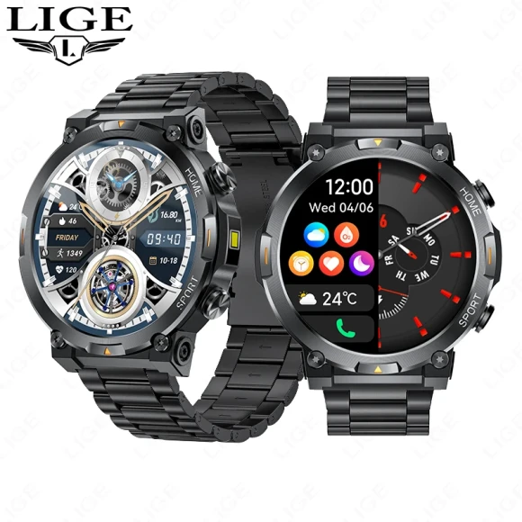 Smart Watch with 1.43-inch AMOLED Display, Health Monitor, and Wireless Call — Smart Watch, FOXBOX
