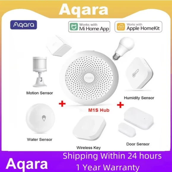 Zigbee Smart Home Hub Kit with Sensors — Smart Home Hub, Aqara