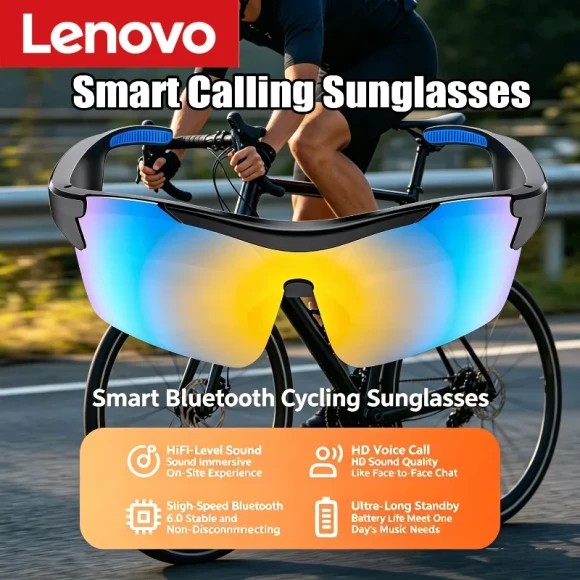 Bluetooth Cycling Sun Protection Glasses — Smart Glasses, Lenovo