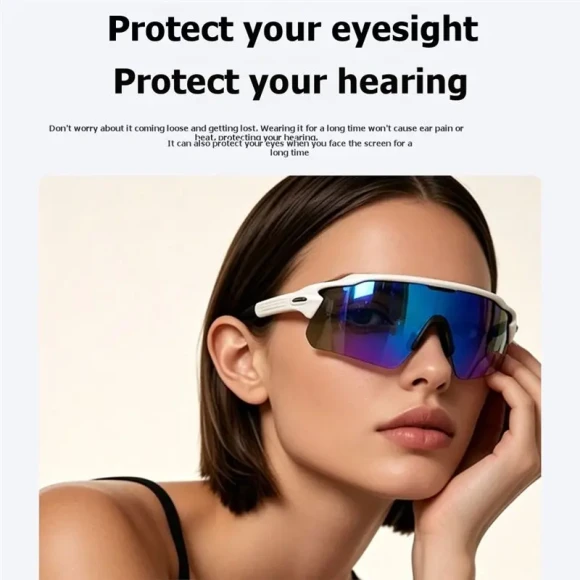 Cycling Goggles With Sports Smart AI Glasses, Bluetooth Music Support, And AI Voice Translation HD — Smart Glasses, ABJF