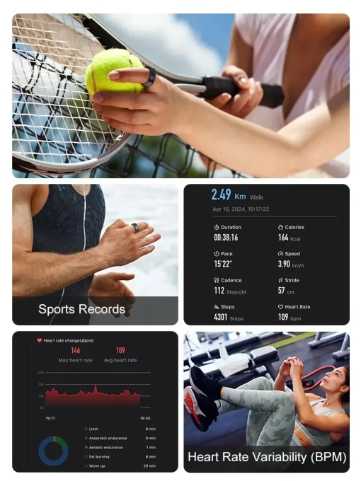Smart Ring with Heart Rate, Blood Oxygen, Sleep Monitor — Smart Ring