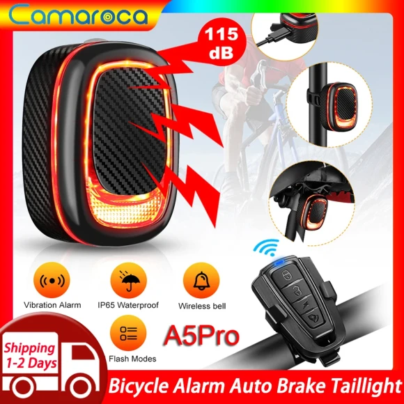 Bicycle Alarm Taillight with Smart Brake Sensing — Smart Bike Light, Camaroca