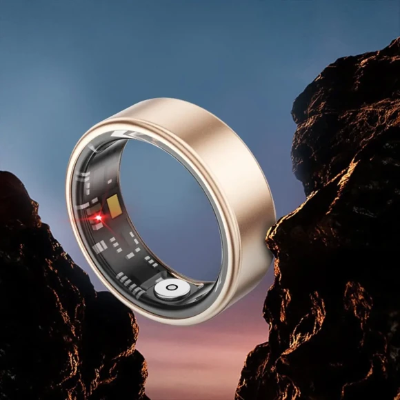 Smart Ring, Health Monitor, Heart Rate Sleep Monitor 5ATM Waterproof Silver — Smart Ring