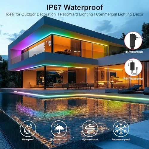 80ft COB RGB+IC LED Strip Lights — LED Strip Lights, BUNACET